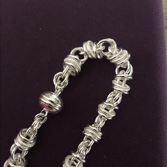 NWOT Sterling Silver Rolo Bracelet 7.5inch 25g - Picture 2 of 5